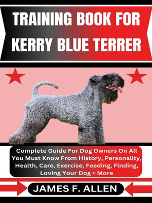 cover image of TRAINING BOOK FOR KERRY BLUE TERRER